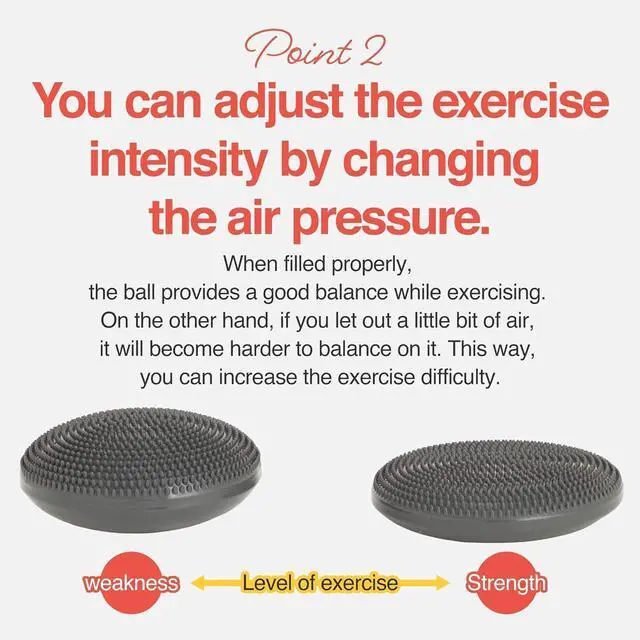 Alt view image 3 of 7 - Primasole Balance Disc with Air Pump Wobble Cushion for Stability Workout 2 PCS