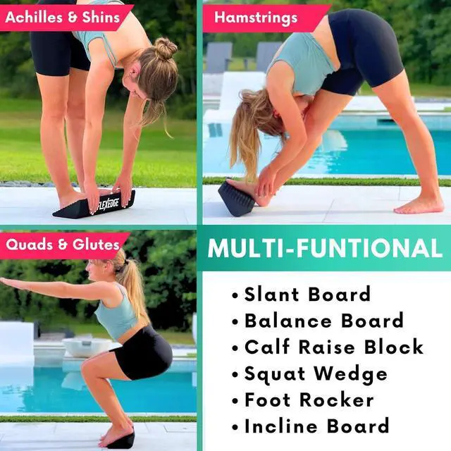 Alt view image 3 of 7 - Slant Board for Calf Stretching | Balance Board Calf Stretcher for Plantar Fasciitis Relief,Achilles Tendonitis Relief,Shin Splint Relief,Squat Wedge