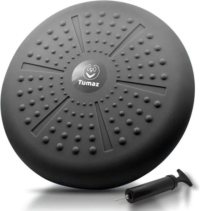 Main image of Tumaz Wobble Cushion - Wiggle Seat to Improve Sitting Posture & Stay Focused for Sensory Kids, Balance Disc to Relief Back Pain & Core Strength & Flexible Seating [Extra Thick, Pump Included]