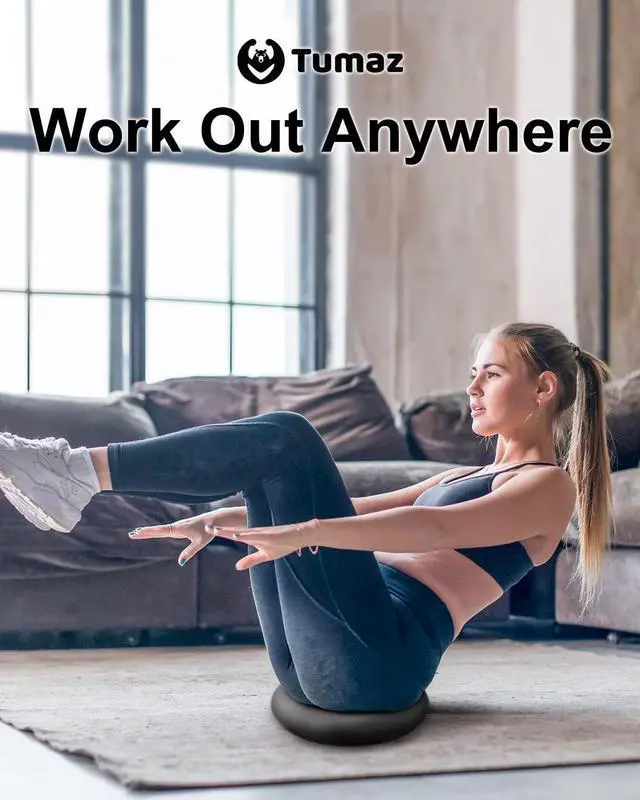 Alt view image 6 of 7 - Tumaz Wobble Cushion - Wiggle Seat to Improve Sitting Posture & Stay Focused for Sensory Kids, Balance Disc to Relief Back Pain & Core Strength & Flexible Seating [Extra Thick, Pump Included]