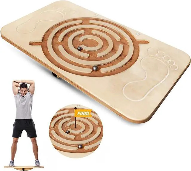 Main image of Yes4All 350LBS Professional Wooden Balance Board for Leg Workout, Anti-Slip Rocker Board, Wobble Board for Standing Desk