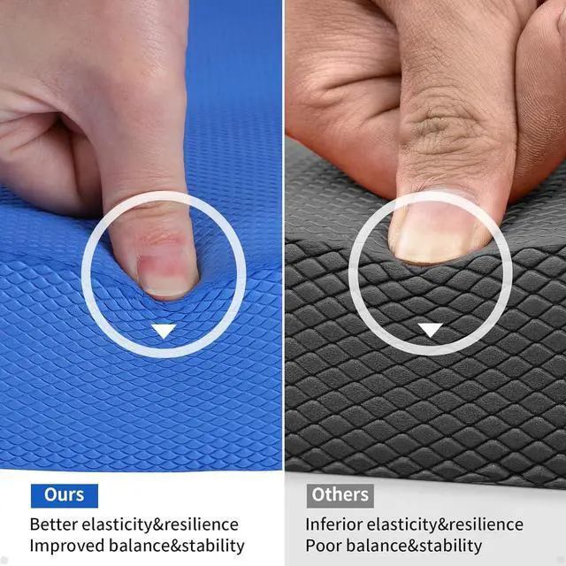 Alt view image 3 of 7 - Balance Pad 19.8 * 15.7 * 2.4",XL Balance Pad for Physical Therapy,Extra Large Foam Balance Board Stability Pad for Rehabilitation Core Training Stretching Mobility