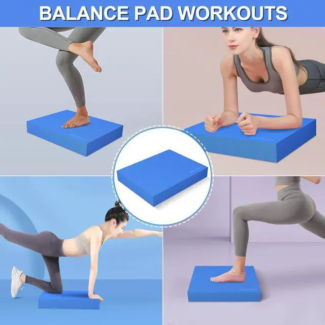 Alt view image 6 of 7 - Balance Pad 19.8 * 15.7 * 2.4",XL Balance Pad for Physical Therapy,Extra Large Foam Balance Board Stability Pad for Rehabilitation Core Training Stretching Mobility