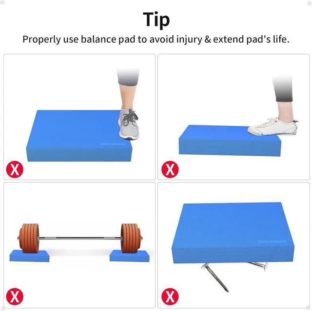 Alt view image 7 of 7 - Balance Pad 19.8 * 15.7 * 2.4",XL Balance Pad for Physical Therapy,Extra Large Foam Balance Board Stability Pad for Rehabilitation Core Training Stretching Mobility