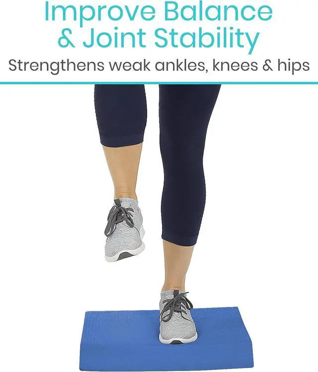 Alt view image 3 of 7 - Vive Balance Pad - Foam Large Yoga Mat Trainer for Physical Therapy, Stability Workout, Knee and Ankle Exercise, Strength Training, Rehab - Chair Cushion for Adults, Kids, and Travel