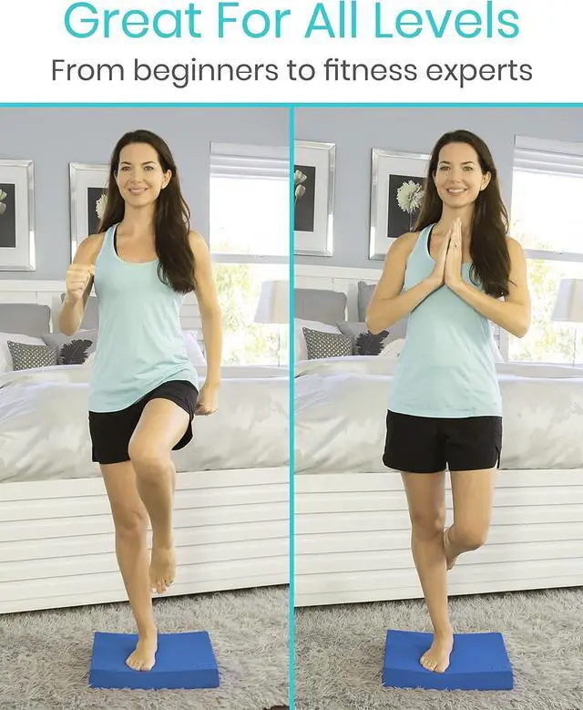 Alt view image 4 of 7 - Vive Balance Pad - Foam Large Yoga Mat Trainer for Physical Therapy, Stability Workout, Knee and Ankle Exercise, Strength Training, Rehab - Chair Cushion for Adults, Kids, and Travel