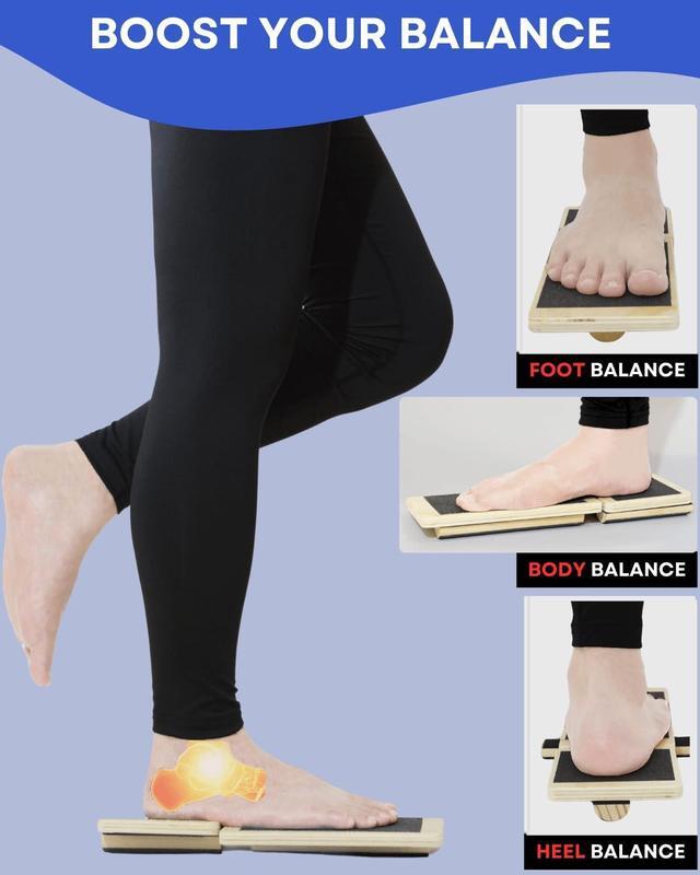 Alt view image 6 of 7 - Ankle Strengthener, Single Leg Balance Board for Ankle Rehab, Foot Trainer for Mobility, Foot Stretcher for Sprained Ankle, Balancing Wobble Board, Posture Board, Arch Trainer with Brace