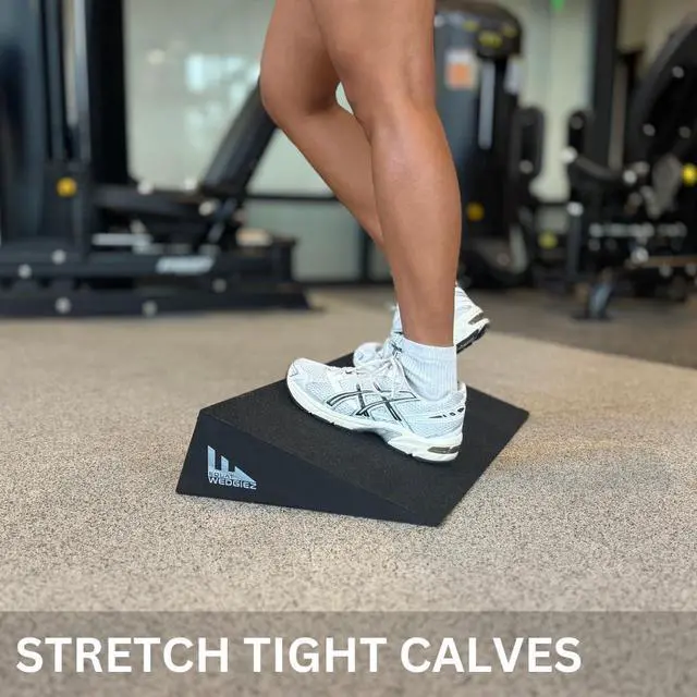 Alt view image 6 of 6 - SquatWedgiez 20 Degree Slant Board for Knees Over Toes Training, Heel Elevated Squats,1000 Pound Weight Capacity, Anti-Slip Squat Wedge for ATG Split Squats, & Calf Stretching