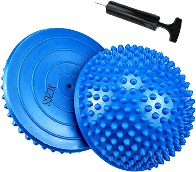 Main image of 2PCS Hedgehog Balance Pods, Pimples Pilates Ball, Half Spiky Fitness Domes for Kids Adults Sports, Foot Massage, Stability Training, Muscle Balancing Therapy, Motor Skills Yoga Gymnastics Exercise