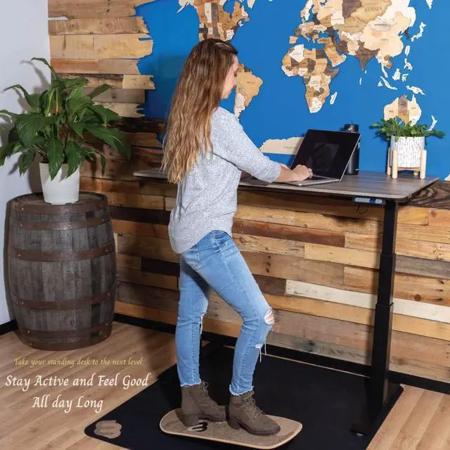 Alt view image 5 of 7 - Wide Standing Desk Balance Board - Anti Fatigue Balance Board for Standing Desks