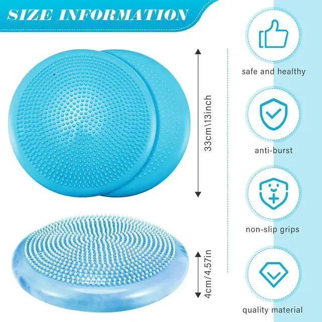 Alt view image 2 of 7 - Libima 4 Pcs Wiggle Seat for Sensory Kids Inflated Wobble Cushion Sensory Seat Cloud Design Flexible Seating for Classroom Elementary Balance Disc with Pump for Kids Adult Pet Training