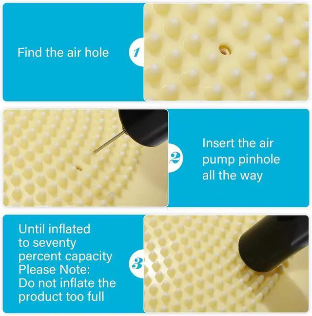 Alt view image 4 of 7 - Libima 4 Pcs Wiggle Seat for Sensory Kids Inflated Wobble Cushion Sensory Seat Cloud Design Flexible Seating for Classroom Elementary Balance Disc with Pump for Kids Adult Pet Training
