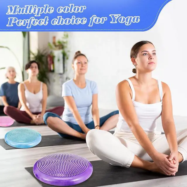 Alt view image 5 of 7 - Libima 4 Pcs Wiggle Seat for Sensory Kids Inflated Wobble Cushion Sensory Seat Cloud Design Flexible Seating for Classroom Elementary Balance Disc with Pump for Kids Adult Pet Training