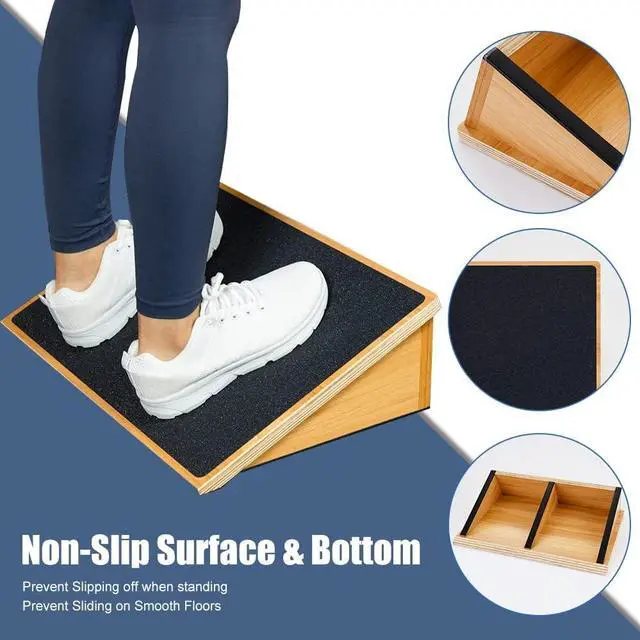 Alt view image 3 of 6 - StrongTek Slant Board for Knees Over Toes, Training Incline Board for Squats, 1000 Lbs Weight Capacity, Wooden Incline Boards with Non-Slip Surface for Calf Stretch, Weightlifting, Fitness