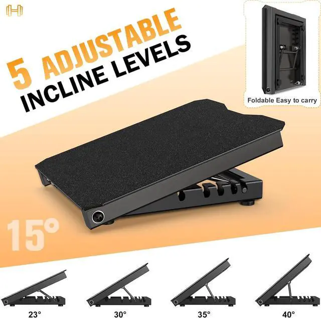 Alt view image 3 of 6 - Steel Slant Board Calf Stretcher for Squat 600lbs Weight Capacity Adjustable Incline Balance Board for Relieving Plantar Fasciitis Achilles Tendonitis Muscle Injuries Home Gym or Commercial