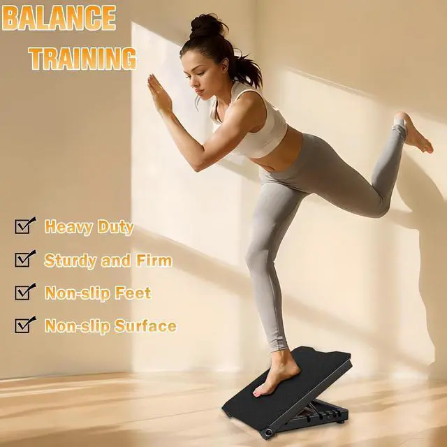 Alt view image 6 of 6 - Steel Slant Board Calf Stretcher for Squat 600lbs Weight Capacity Adjustable Incline Balance Board for Relieving Plantar Fasciitis Achilles Tendonitis Muscle Injuries Home Gym or Commercial