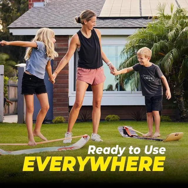 Alt view image 6 of 7 - GIBBON GiBoard Balance Board for Adults & Kids - Slackline Workout Equipment Home Gym Training - Wooden Wobble Board Balance Trainer - Standing Desk Exercise - Yoga, Agility, Pilates, Core, Snowboard