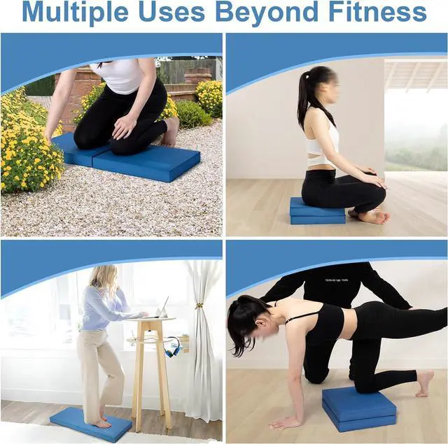 Alt view image 3 of 6 - StrongTek Professional Foam Exercise Balance Pad - 15.8" x 13" x 2", High-Density TPE Foam Knee Pad, Non-Slip & Water-Resistant, for Balance Training, Physical Therapy, Yoga, and More