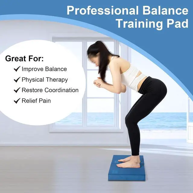 Alt view image 4 of 6 - StrongTek Professional Foam Exercise Balance Pad - 15.8" x 13" x 2", High-Density TPE Foam Knee Pad, Non-Slip & Water-Resistant, for Balance Training, Physical Therapy, Yoga, and More