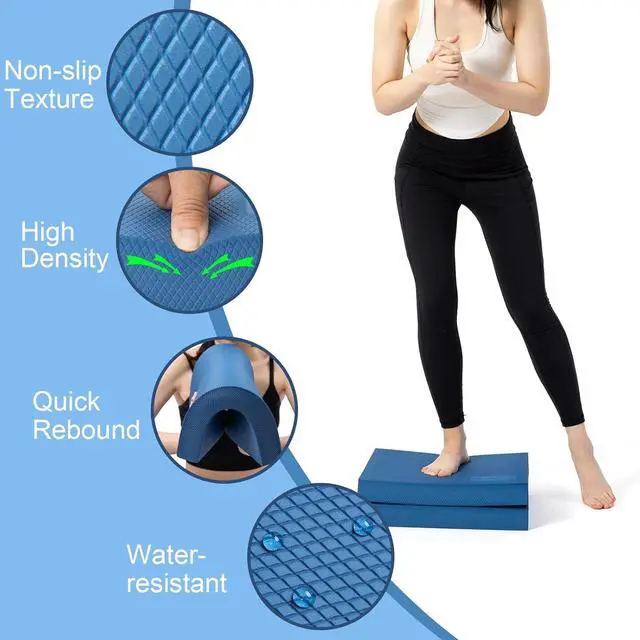 Alt view image 5 of 6 - StrongTek Professional Foam Exercise Balance Pad - 15.8" x 13" x 2", High-Density TPE Foam Knee Pad, Non-Slip & Water-Resistant, for Balance Training, Physical Therapy, Yoga, and More
