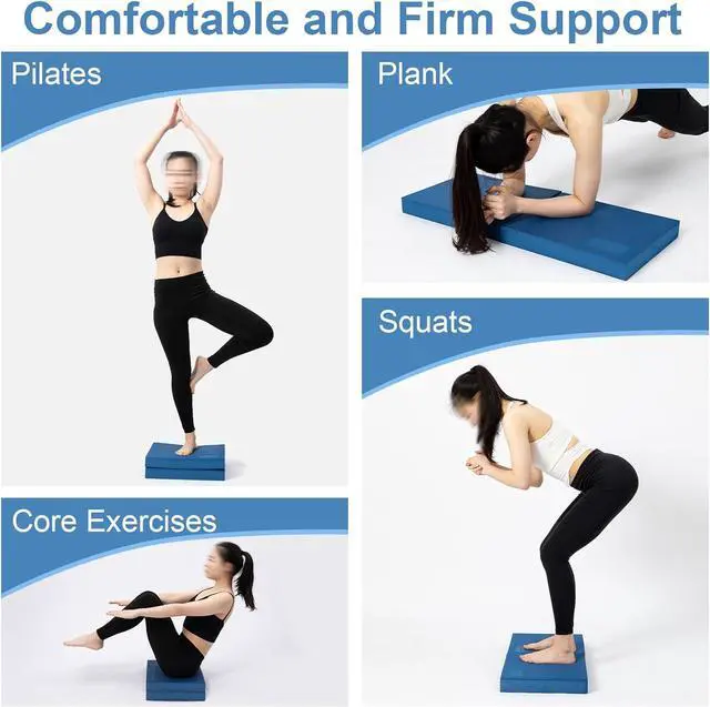 Alt view image 6 of 6 - StrongTek Professional Foam Exercise Balance Pad - 15.8" x 13" x 2", High-Density TPE Foam Knee Pad, Non-Slip & Water-Resistant, for Balance Training, Physical Therapy, Yoga, and More