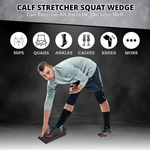 Alt view image 2 of 7 - 2 Pcs Versatile Squat Wedge Block for Heel Elevated Squat, Heavy-Duty Calf Stretcher Slant Board to Enhance Mobility, Balance & Strength Performance