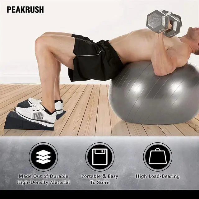 Alt view image 6 of 7 - 2 Pcs Versatile Squat Wedge Block for Heel Elevated Squat, Heavy-Duty Calf Stretcher Slant Board to Enhance Mobility, Balance & Strength Performance