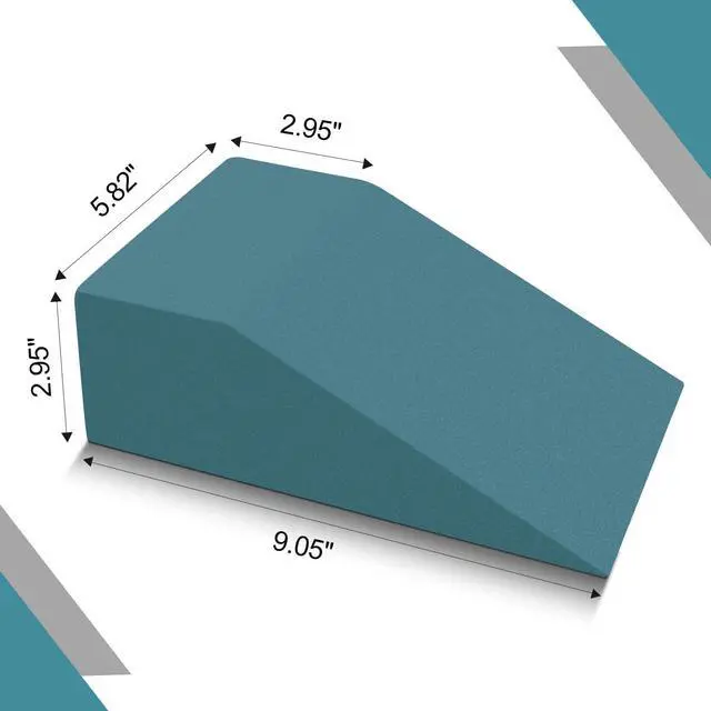 Alt view image 2 of 6 - 2 Pack Squat Wedge Blocks, Supportive Foot Wrist Exercise Wedge Blocks for Squat,Yoga, Pushup, Balance, Stretch, Strength, Pilate, Plank, Physical Therapy, EVA Riser Block for Men Women