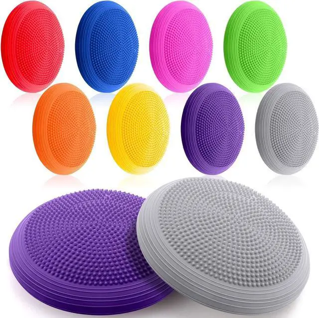 Main image of Libima 8 Pcs Wiggle Seat for Sensory Kids Inflated Wobble Cushion Sensory Seat Flexible Seating for Classroom, Balance Disc with Needle Pump Wobble Cushion for Kids Children