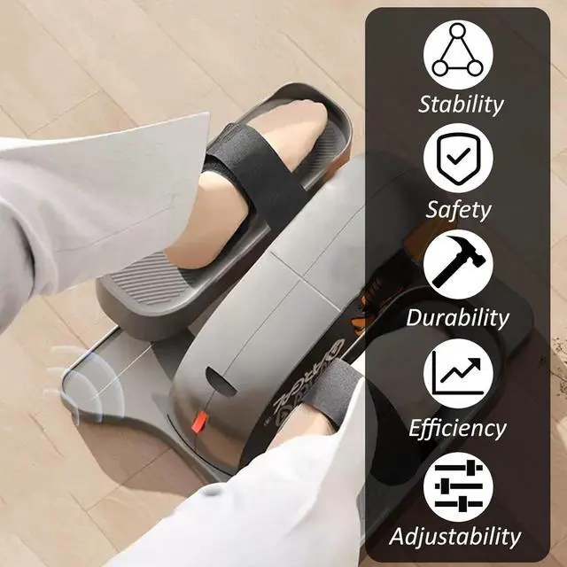 Alt view image 6 of 6 - 4 Pcs Ellipse Leg Exerciser Machine Pedal Straps, Suitable for Under Desk Elliptical Peddler Foot & Leg Pedal Exercixer for Seniors Fitness Home Sports Accessories