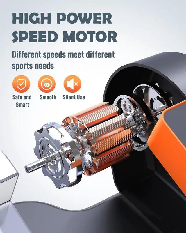 Alt view image 3 of 7 - Under Desk Elliptical Machine, Electric Ellipse Leg Exerciser for Senior, 12 Adjustable Speeds Quiet and Portable Seated Pedal Exerciser for Training with Remote Control