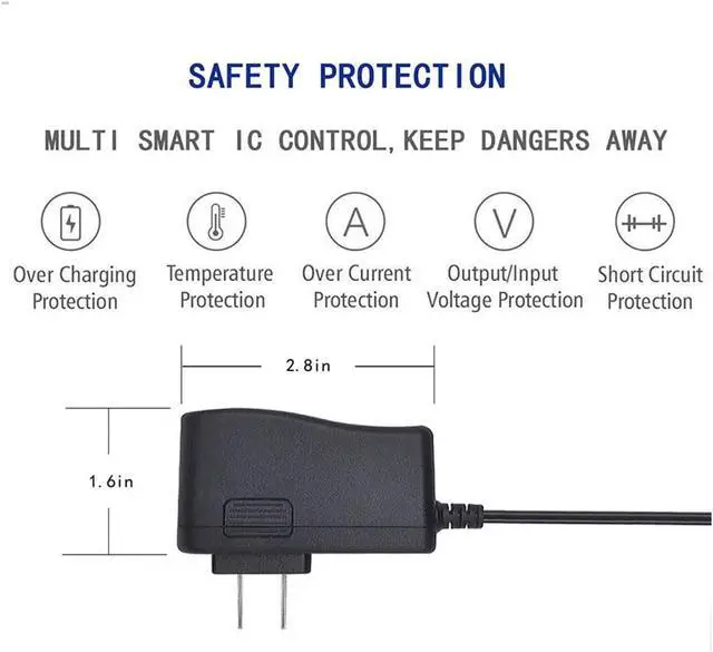 Alt view image 3 of 7 - Power Cord for ProForm Elliptical Smart Strider 390 395 475 510 E, 480 490 500 600 LE, 400 700 510 EX, Cardio Cross Trainer Exercise Bike Charger Cable Cord