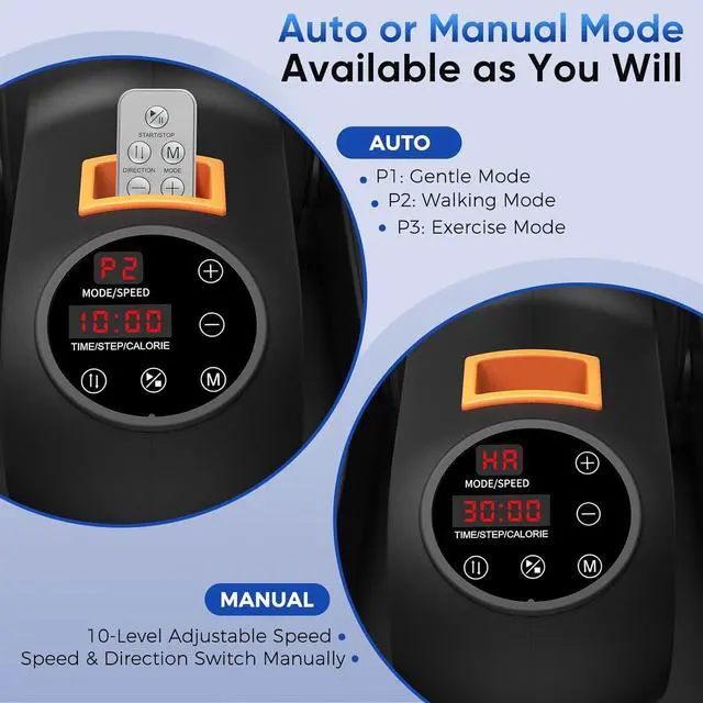 Alt view image 5 of 7 - Under Desk Elliptical Machine, Electric Ellipse Leg Exerciser as Seen on TV for Seniors with Remote Control & 10 Leve Speeds, Fully Assembled, Quiet & Portable Seated Pedal Exerciser for Home Office