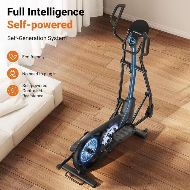 Alt view image 2 of 7 - MERACH Elliptical Machine, Elliptical Exercise Machine for Home with Hyper-Quiet Magnetic Drive System, Elliptical Training Machines with18.5IN Stride, Automatic Resistance, 400lbs Capacity