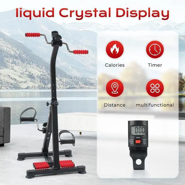 Alt view image 7 of 7 - Adjustable Pedal Exerciser Bike for Seniors - Hand Arm Leg and Knee Therapy, Stroke Recovery, Portable Fitness Equipment for Total Body Workout - Great Gift for Elderly Rehab