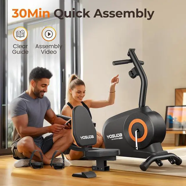 Alt view image 7 of 7 - YOSUDA Recumbent Exercise Bike for Adults Seniors with Quick Adjust Seat, 350LB Capacity & 16-level Resistance