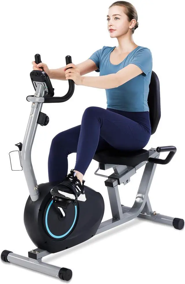 Main image of Recumbent Exercise Bike for Seniors - 400LB Weight Capacity Recumbent Bikes with Comfortable Seat, Pulse Sensor, 16-level Resistance, LCD Monitor