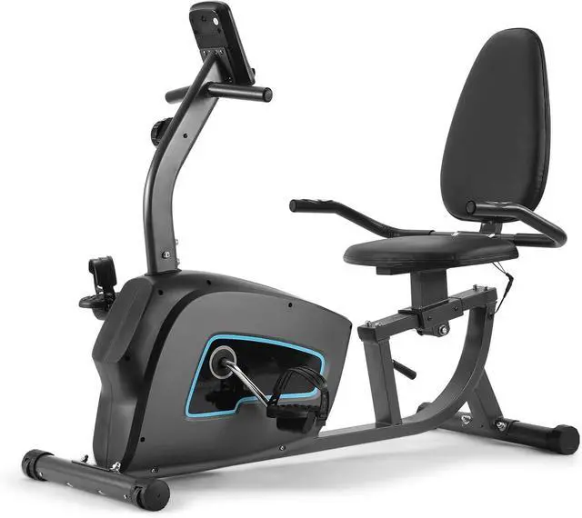 Main image of Recumbent Exercise Bike for Home Stationary Bike Sturdy Quiet 8 Levels Exercise Bike Large Comfortable Seat Heart Rate Handle & Device Holder 300 LB Weight Capacity