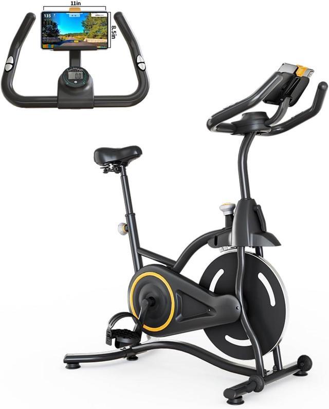 Caromix Indoor Exercise Bike - Stationary Bike With LCD Monitor, Pulse Sensor, 300 Lb Capacity