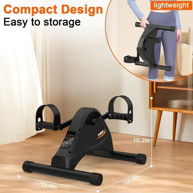 Alt view image 6 of 6 - TODO Motorized Pedal Exerciser Mini Exercise Bikes, Under Desk Bike Peddler Exerciser for Seniors Rehab and Arm Leg Physical Therapy
