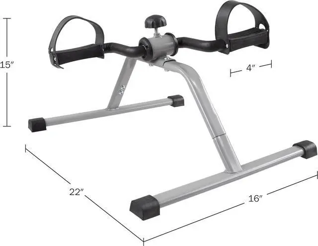 Alt view image 2 of 7 - Under Desk Bike Pedal Exerciser with Calorie Tracker and Adjustable Resistance
