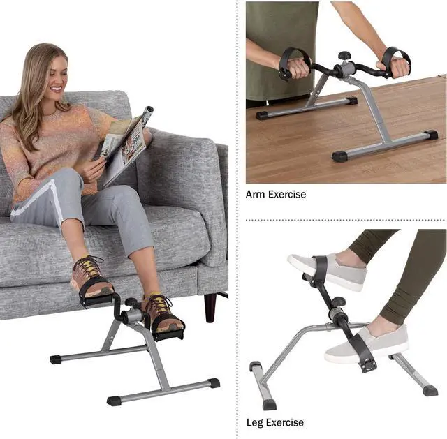 Alt view image 3 of 7 - Under Desk Bike Pedal Exerciser with Calorie Tracker and Adjustable Resistance
