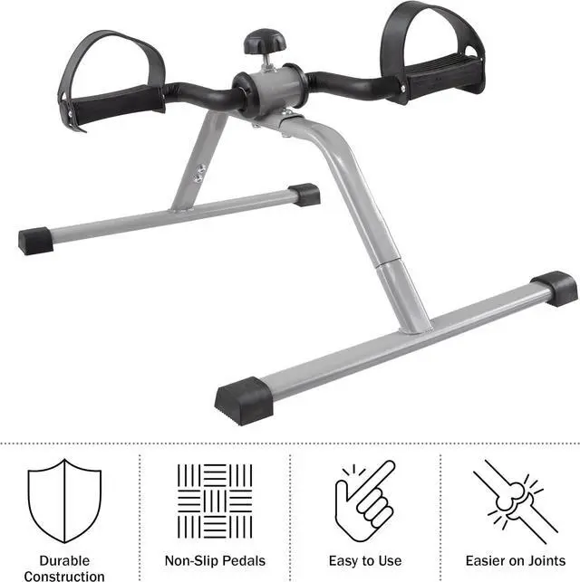 Alt view image 5 of 7 - Under Desk Bike Pedal Exerciser with Calorie Tracker and Adjustable Resistance