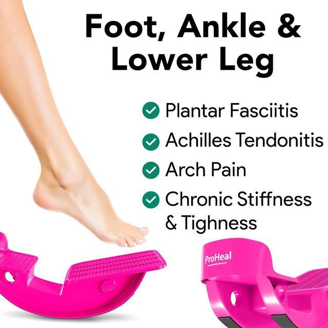 Alt view image 3 of 6 - ProHeal Achilles Tendonitis Relief Foot Rocker - Calf Stretcher with Spiked Ball Massager - for Plantar Fasciitis - Calf, Foot, Heel, and Ankle Stretcher - Lower Leg Pain