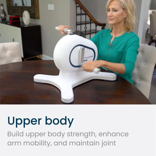 Alt view image 4 of 7 - PhysioPedal® Arm & Leg Pedal Exerciser, Dual Mode, 8 Motorized Speeds, 8 Adjustable Resistance Levels, LCD Display, Magnetic Remote, to Enhance Mobility, Recovery, Joint Health