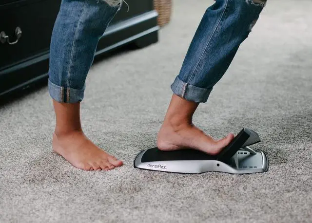 Alt view image 2 of 6 - Dorsiflex. Deep calf, foot, and arch stretcher and foot rocker and slant board device for plantar fasciitis, Achilles tendinitis, calf stretching, ankle mobility, toe mobility and heel pain relief.