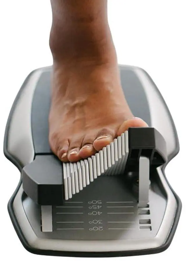 Alt view image 3 of 6 - Dorsiflex. Deep calf, foot, and arch stretcher and foot rocker and slant board device for plantar fasciitis, Achilles tendinitis, calf stretching, ankle mobility, toe mobility and heel pain relief.