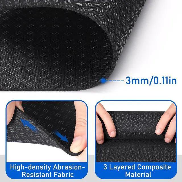 Alt view image 4 of 7 - TOBWOLF Upgraded Double-Sided Non-Slip Workout Mat for Under Desk Elliptical, Exercise Mat for Ellipse Leg Exerciser as Seen on TV, Anti-Slip Mat Suitable for Leg Exerciser While Sitting for Seniors
