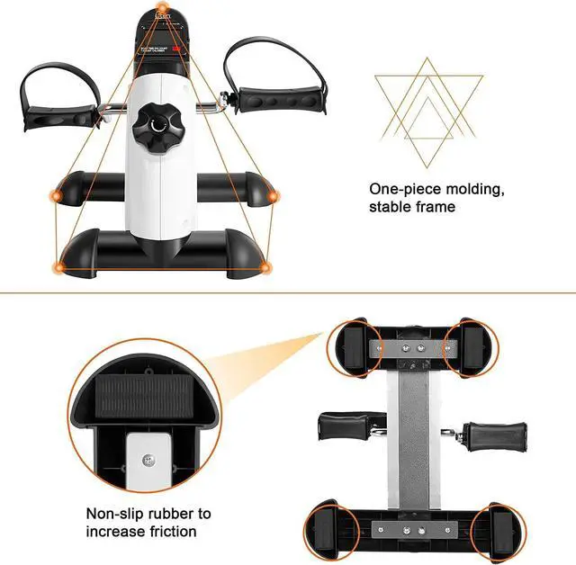 Alt view image 7 of 7 - Mini Exercise Bike, Uten Under Desk Bike Pedal Exerciser, Peddler Exerciser