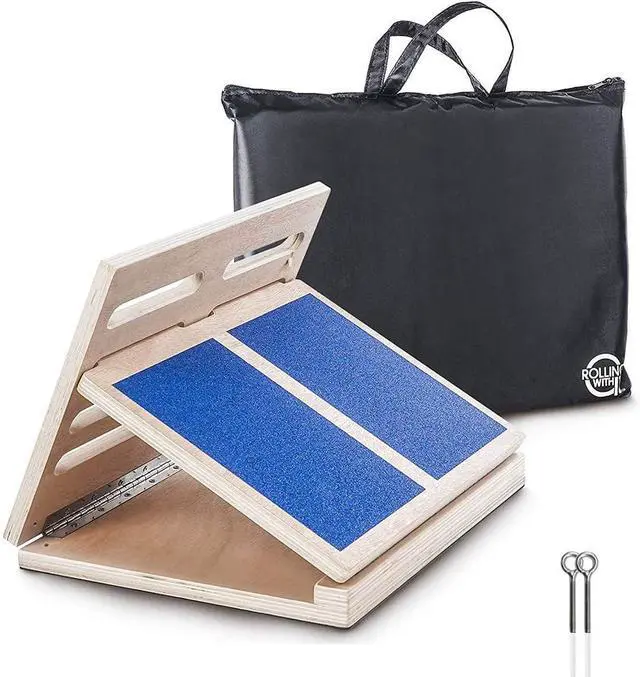 Main image of Professional Slant Board for Calf Stretching - Adjustable Wooden Incline Board - Increase Flexibility, Mobility, Pain Relief - Anti-Slip Design - Achilles - Fascia Stretcher - Tight Calves